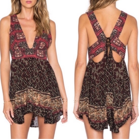 Free People Dresses & Skirts - Free People Noyale Heat Wave Printed Cotton Tunic Mini Dress